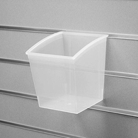 Короб пластиковый (контейнер, лоток),150*150*178 мм, 01-030-CL с кармашком для ценника